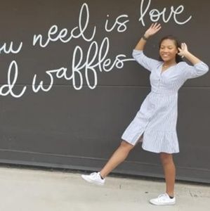 ❤Striped Button Down Dress - 3 for $15